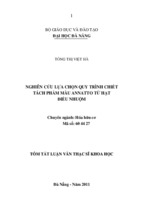 Nghiên cứu lựa chọn quy trình chiết tách phẩm màu Annatto từ hạt điều nhuộm