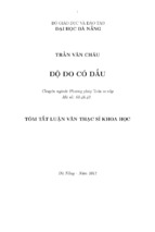 Luận văn Độ đo có dấu