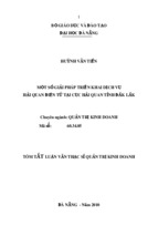 Một số giải pháp triển khai dịch vụ hải quan điện tử tại cục hải quan tỉnh Đắk Lắk