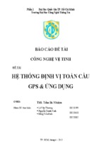 Báo cáo đề tài Công nghệ vệ tinh - Đề tài Hệ thống định vị toàn cầu GPS và ứng dụng