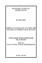 Nghiên cứu sự hài lòng của nhân viên tại công ty cổ phần cổ phần Cao su Đà Nẵng