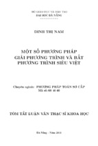 Một số phương pháp giải phương trình và bất phương trình siêu việt.