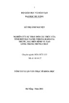 Nghiên cứu sự thay đổi cấu trúc của tinh bột đậu xanh (virgna radiata) trước, sau biến hình và tạo lòng trắng trứng chay