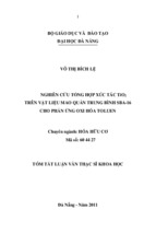 Nghiên cứu tổng hợp xúc tác TiO2 trên vật liệu mao quản trung bình SBA-16 cho phản ứng Oxi hóa Toluen