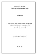 Nghiên cứu sử dụng và quản lý rơm rạ theo định hướng phát triển nông nghiệp bền vững tại Huyện Sóc Sơn, Hà Nội