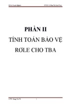 Phần 2 Tính toán bảo vệ rơle cho TBA