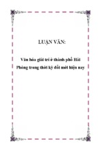 Văn Hóa Giải Trí Ở Thành Phố Hải Phòng Trong Thời Kỳ Đổi Mới Hiện Nay