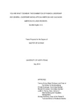 Thesis You are what you wear The examination of fashion leadership and general leadership among african american and caucasian - B.S Davette Angelo