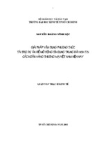 Luận văn thạc sĩ Giải pháp vận dụng phương thức tài trợ dự án để mở rộng tín dụng trung dài hạn tại các ngân hàng Thương mại Việt Nam hiện nay