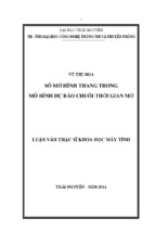 LUẬN VĂN THẠC SĨ KHOA HỌC MÁY TÍNH Số mờ hình thang trong mô hình dự báo chuỗi thời gian mờ
