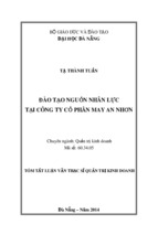 Đào tạo nguồn nhân lực tại Công ty cổ phần may An Nhơn