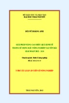 Giải pháp nâng cao hiệu quả kinh tế trong sử dụng đất nông nghiệp tại tỉnh Yên Bái giai đoạn 2012 – 2020 (TT)