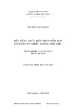 Luận văn Thạc sĩ Toán học Bất đẳng thức biến phân hỗn hợp với toán tử nhiễu không đơn điệu