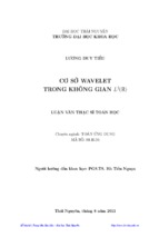 Luận văn Thạc sĩ Toán học Cơ sở Wavelet trong không gian L2 (R)
