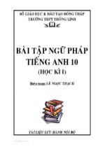 Bài Tập Ngữ Pháp Tiếng Anh Học Kỳ 1 - Lê Ngọc Thạch, 35 Trang