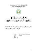 Tiểu luận phát triển sản phẩm