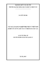 Văn hóa doanh nghiệp Nhật Bản ở Việt Nam (Nghiên cứu trường hợp Công ty TNHH FUJITSU Việt Nam)