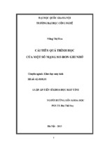 Cải tiến quá trình học của một số mạng nơ - ron ghi nhớ  Luận văn ThS. Công nghệ thông tin
