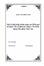 Một số giải pháp nhằm nâng cao Hiệu quả sử dụng Vốn cố định tại Công ty Tư vấn Xây dựng Dân dụng Việt Nam