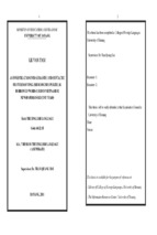 An investigation into semantic and syntactic features of English economic political borrowed words used in Vietnamese newspapers in recent years