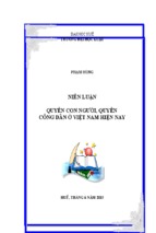 QUYỀN CON NGƯỜI, QUYỀN CÔNG DÂN Ở VIỆT NAM HIỆN NAY