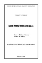 Labor market in the Mekong Delta region