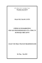 Luận văn thạc sĩ Chính sách marketing cho sản phẩm bánh kẹo của công ty bánh kẹo BISCAFUN