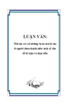 Thủ tục xét xử những vụ án mà bị cáo là người chưa thành niên một số vấn đề lý luận và thực tiễn