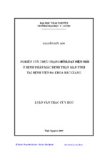 NGHIÊN CỨU THỰC TRẠNG RỐI LOẠN ĐIỆN GIẢI Ở BỆNH NHÂN MẮC BỆNH THẬN MẠN TÍNH TẠI BỆNH VIỆN ĐA KHOA BẮC GIANG