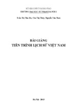 Bài giảng tiến trình lịch sử Việt Nam