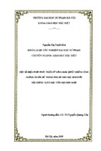 Một số biện pháp phát triển kỹ năng giải quyết những THCVĐ cho HS mắc HCTK học THHN