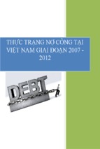Tình hình nợ công tại Việt Nam từ 2007 đến 2012
