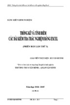 Thống kê và tính điểm các bài kiểm tra trắc nghiệm bằng excel