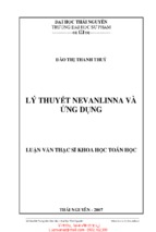 Ths36.002_lý thuyết nevanlinna và ứng dụng