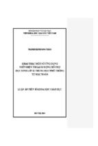 Luận án tiến sĩ khoa học giáo dục khai thác một số ứng dụng trên điện thoại di động hỗ trợ học sinh lớp 12 thpt tự học toán
