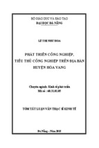 Phát triển công nghiệp, tiểu thủ công nghiệp trên địa bàn huyện hòa vang