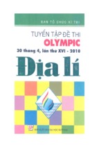 Tuyển tập đề thi olympic 30-4 lần thứ 16 năm 2010 địa lý - nhiều tác giả