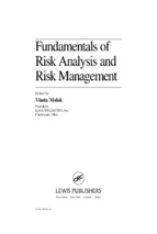 Risk management - fundamentals of risk analysis and risk management - v molak (crc press) - 1997
