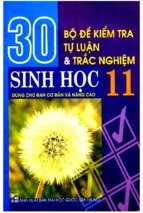 30 bộ đề kiểm tra tự luận & trắc nghiệm sinh học 11-huỳnh quốc thành