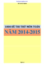 1000 đề thi thử môn toán năm 2014 -2015