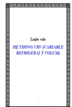 Luận văn hệ thống vrv (variable refrigerant volum)
