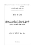 Chế tạo và nghiên cứu tính chất vật liệu nanocompozit trên cơ sở polyetylen và nano clay biến tính silan