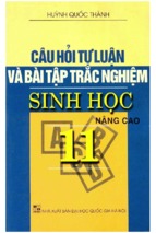 Câu hỏi tự luận và bài tập trắc nghiệm sinh học 11 nâng cao-huỳnh quốc thành