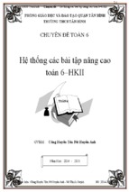 Chuyên đề  hệ thống các bài tập nâng cao toán 6–hkii 