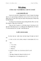 Công tác văn phòng cấp uỷ cơ sở