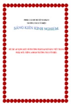 Skkn- áp dụng một số phương pháp dạy kĩ năng viết trong phân môn tiếng anh khối 8