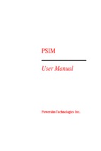Psim user manual (powersim technologies inc.)