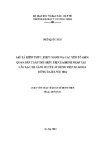 Mô tả kiến thức, thực hành và các yếu tố liên quan đến tuân thủ điều trị của bệnh nhân tại câu lạc bộ tăng huyết áp bệnh viện đa khoa đống đa, hà nội 2014