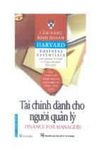 Tai chinh danh cho nguoi quan ly