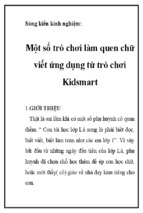 Một số trò chơi làm quen chữ viết ứng dụng từ trò chơi kidsmart